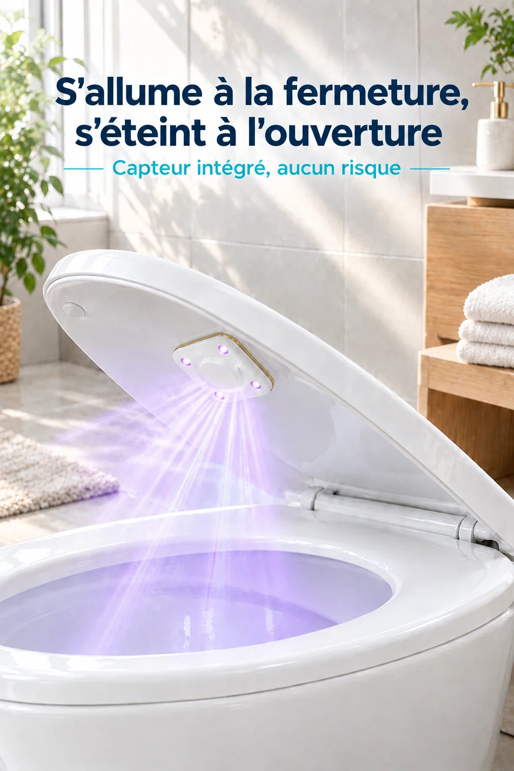 Stérilisateur UV-C et désodorisant pour toilettes Sakyna Pure