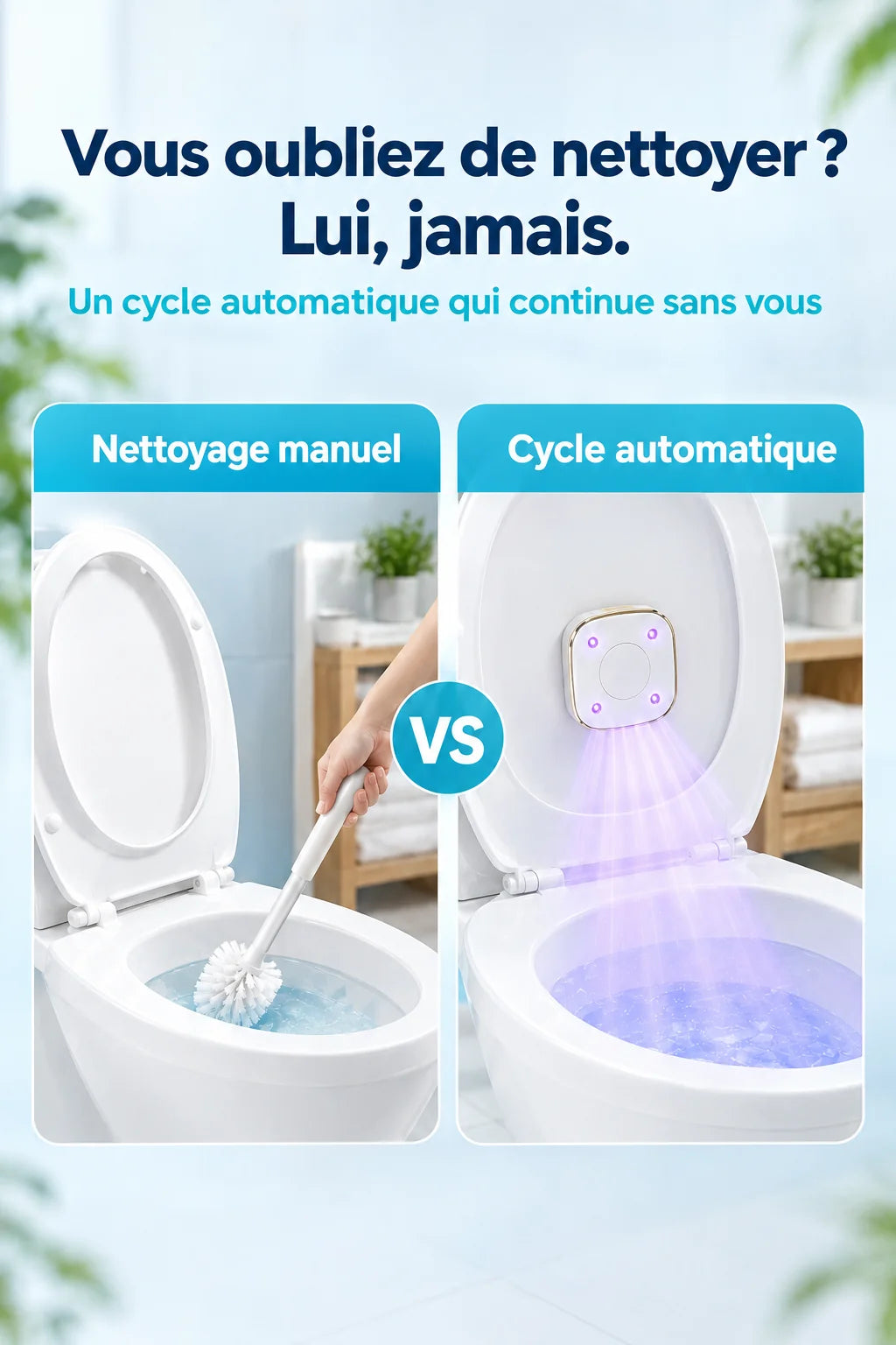 Stérilisateur UV-C et désodorisant pour toilettes Sakyna Pure